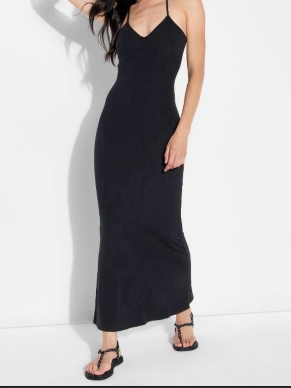 wild fable Black Maxi Slip Dress